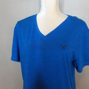 American Eagle blue v neck T-shirt size med 5/$25.00